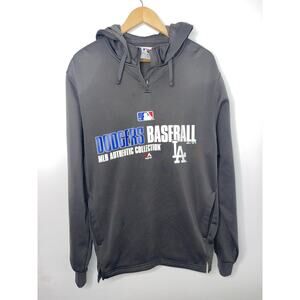 RARE Majestic Dodgers Baseball MLB Authentic Collection DUGOUT HOODIE Men’s